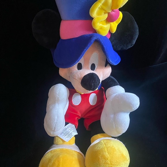RARE HTF Mickey Mouse Stuffed Animal Plush poseab arms T28 - Picture 2 of 9